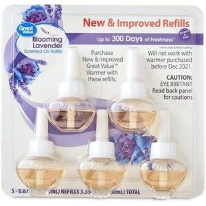 Great Value Scented Oil Refills, Blooming Lavender - 5 Count